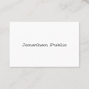 Professional Modern Script Minimalist Template Business Card