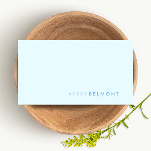 Professional Modern Simple Baby Blue Minimalist Business Card