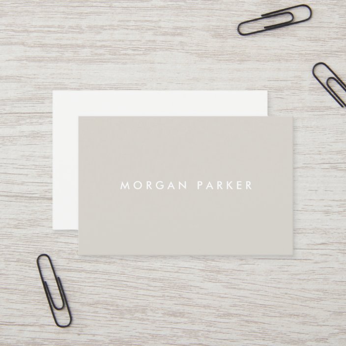 Professional Modern Simple Beige Business Card | Zazzle.com.au