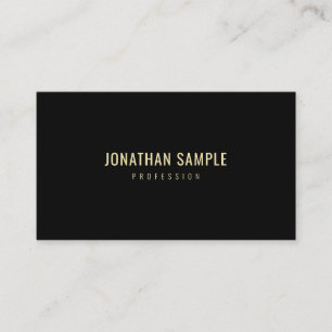 Professional Modern Simple Black Gold Elegant Luxe Business Card