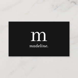 Professional Modern Simple Black Minimal Monogram Business Card