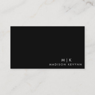 Professional Modern Simple Black Minimalist Busine Business Card