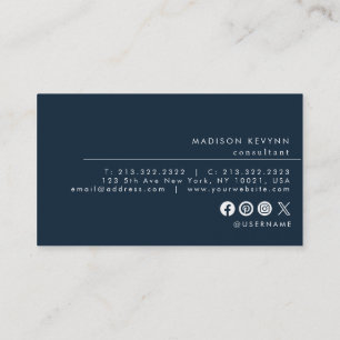 Professional Modern Simple Black Minimalist Business Card