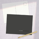 Professional Modern Simple Black Minimalist Postcard<br><div class="desc">Clean minimal design with solid black background.</div>