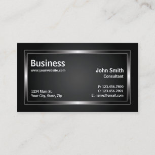 Professional Modern Simple Computer Repair Black Business Card