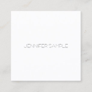 Professional Modern Simple Elegant Design Template Square Business Card