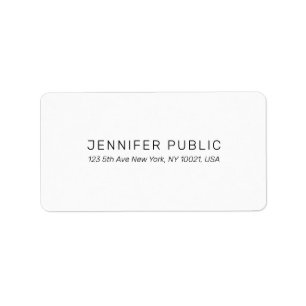 Professional Modern Simple Elegant White Template Label