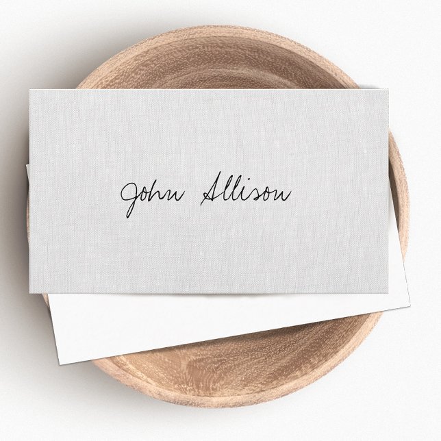 Professional Modern Simple Grey Minimalist Business Card (Creator Uploaded)