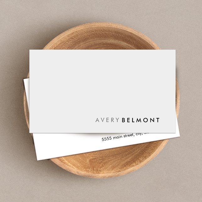 Professional Modern Simple  Grey Minimalist Business Card (Creator Uploaded)