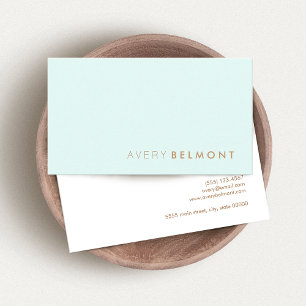 Professional Modern Simple Light Blue Minimalist Business Card