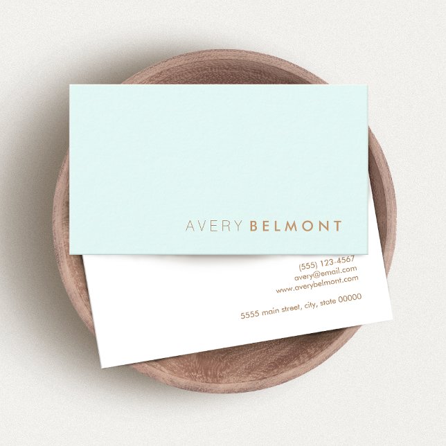 Professional Modern Simple Light Blue Minimalist Business Card (Creator Uploaded)