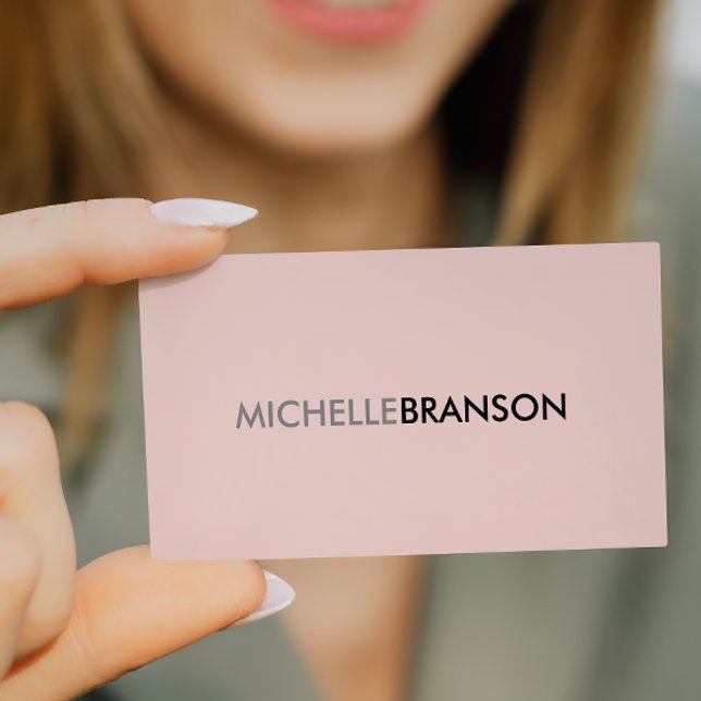 Professional Modern Simple PINK  Minimalist  Business Card (Creator Uploaded)