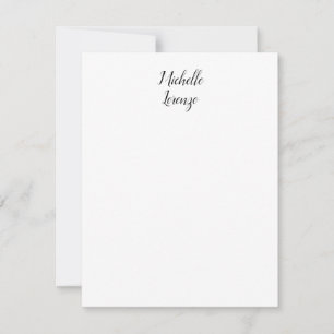 Professional Modern Simple Plain Black & White Card