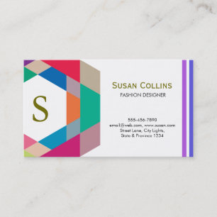 Professional Modern Simple Plain Logo Monogram Business Card
