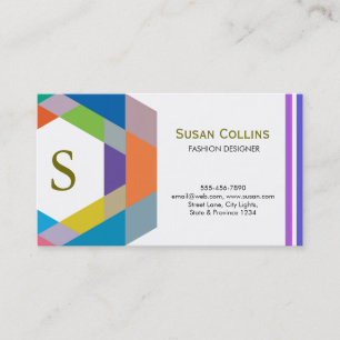 Professional Modern Simple Plain Logo Monogram Business Card