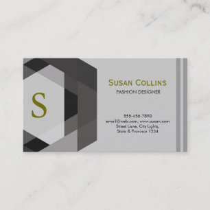 Professional Modern Simple Plain Logo Monogram Business Card