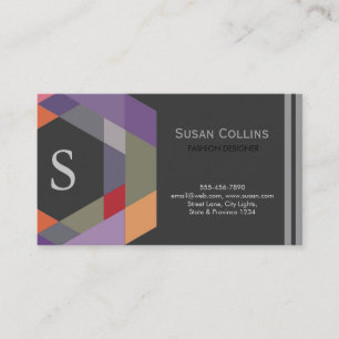 Professional Modern Simple Plain Logo Monogram Business Card