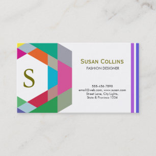 Professional Modern Simple Plain Logo Monogram Business Card