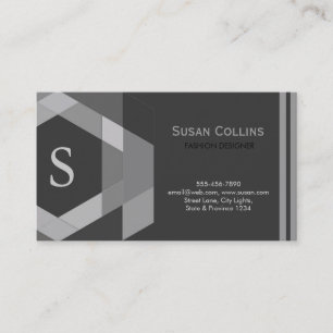 Professional Modern Simple Plain Logo Monogram Business Card