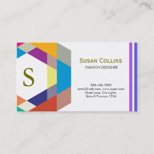 Professional Modern Simple Plain Logo Monogram Business Card