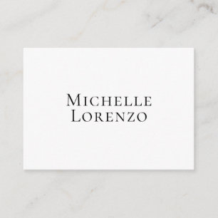 Professional Modern Simple Plain Name Black White Enclosure Card