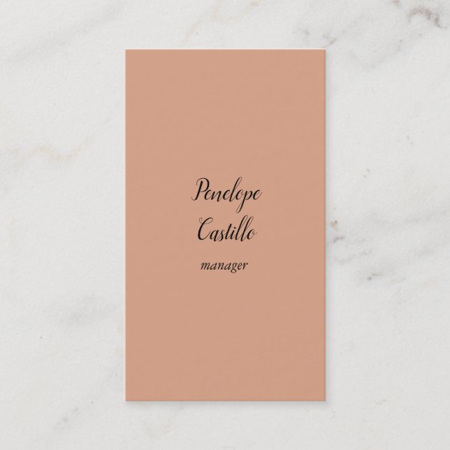 Professional Modern Simple Plain Tumbleweed Colour Business Card (Front)