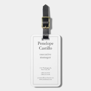 Professional Modern Simple Plain Vacation Baggage Luggage Tag