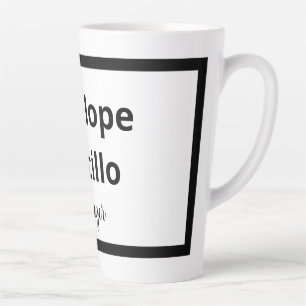 Professional Modern Simple Stylish Black & White Latte Mug