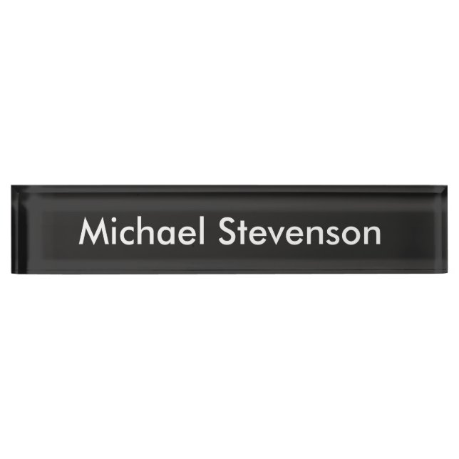 Professional Modern Style Business Desk Nameplate (Front)