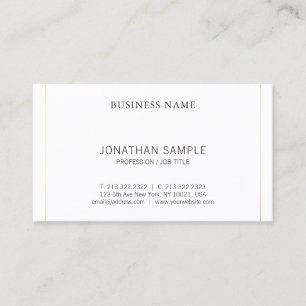 Professional Modern Stylish Clean Design Plain Business Card