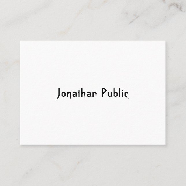Professional Modern Trendy Hand Script Template Business Card (Front)