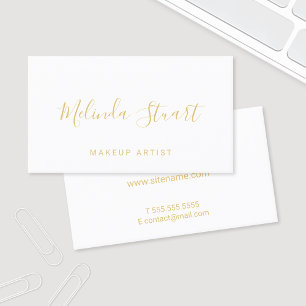 Professional Modern White and Gold Business Card