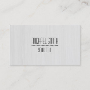 Professional Modern White Wood Grain #2 Business Card