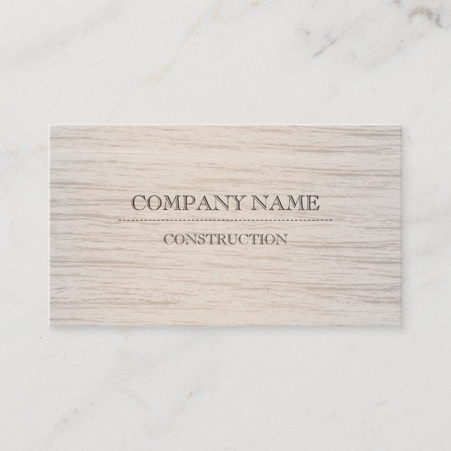 Professional Modern Wood Grain Business Card (Front)