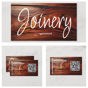 Professional Modern Woodworking Cocobolo Wood Business Card