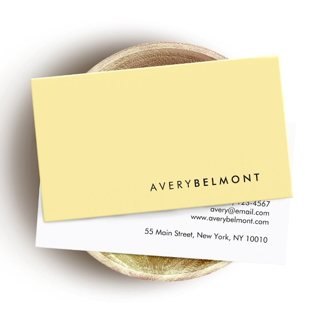 Professional Modern Yellow  Minimalist Business Card (Creator Uploaded)