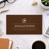 Professional Monogram Accountant CPA Brown