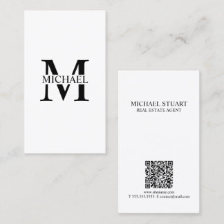 Professional Monogram and Name Business Card