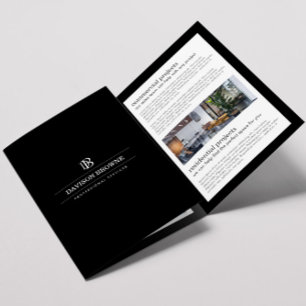 Professional Monogram Black Brochure