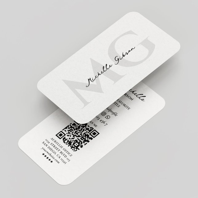 Professional Monogram Black White Elegant Modern Business Card (Professional Monogram Black White Elegant Modern Business Card
)