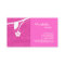 Professional Monogram Business Card Floral Pink