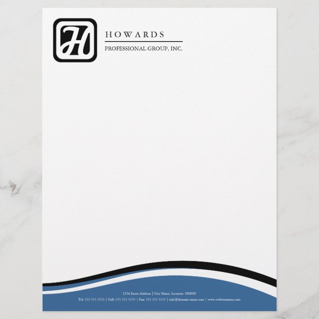 Professional Monogram Business Customised Letterhead (Front)