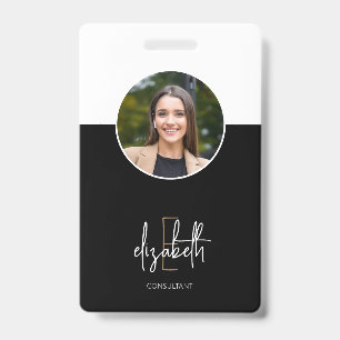 Professional Monogram Company Office ID Badge