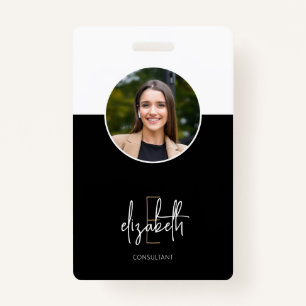 Professional Monogram Company Office ID  ID Badge