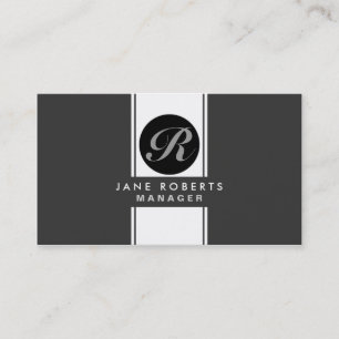 Professional Monogram Elegant Cosmetologist Makeup Business Card