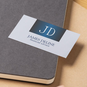 Professional Monogram Financial Business Card