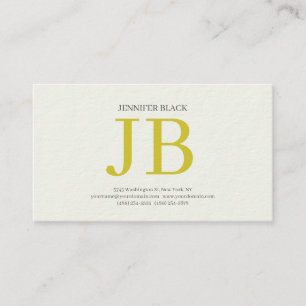 Professional Monogram Pastel Colour Luxury Thick Business Card