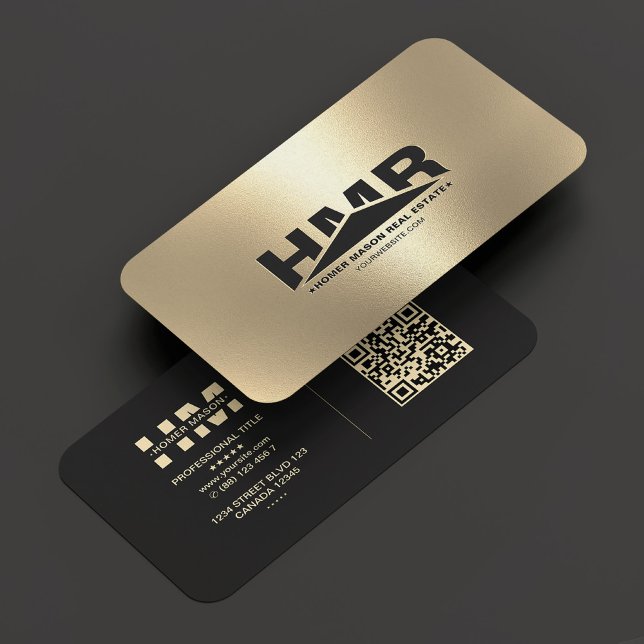 Professional Monogram Triangle Black Gold Modern  Business Card (Professional Monogram Triangle Black Gold Modern Business Card
)