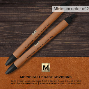 Professional Monogrammed Black Ink Pen