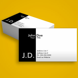 professional monogrammed business card